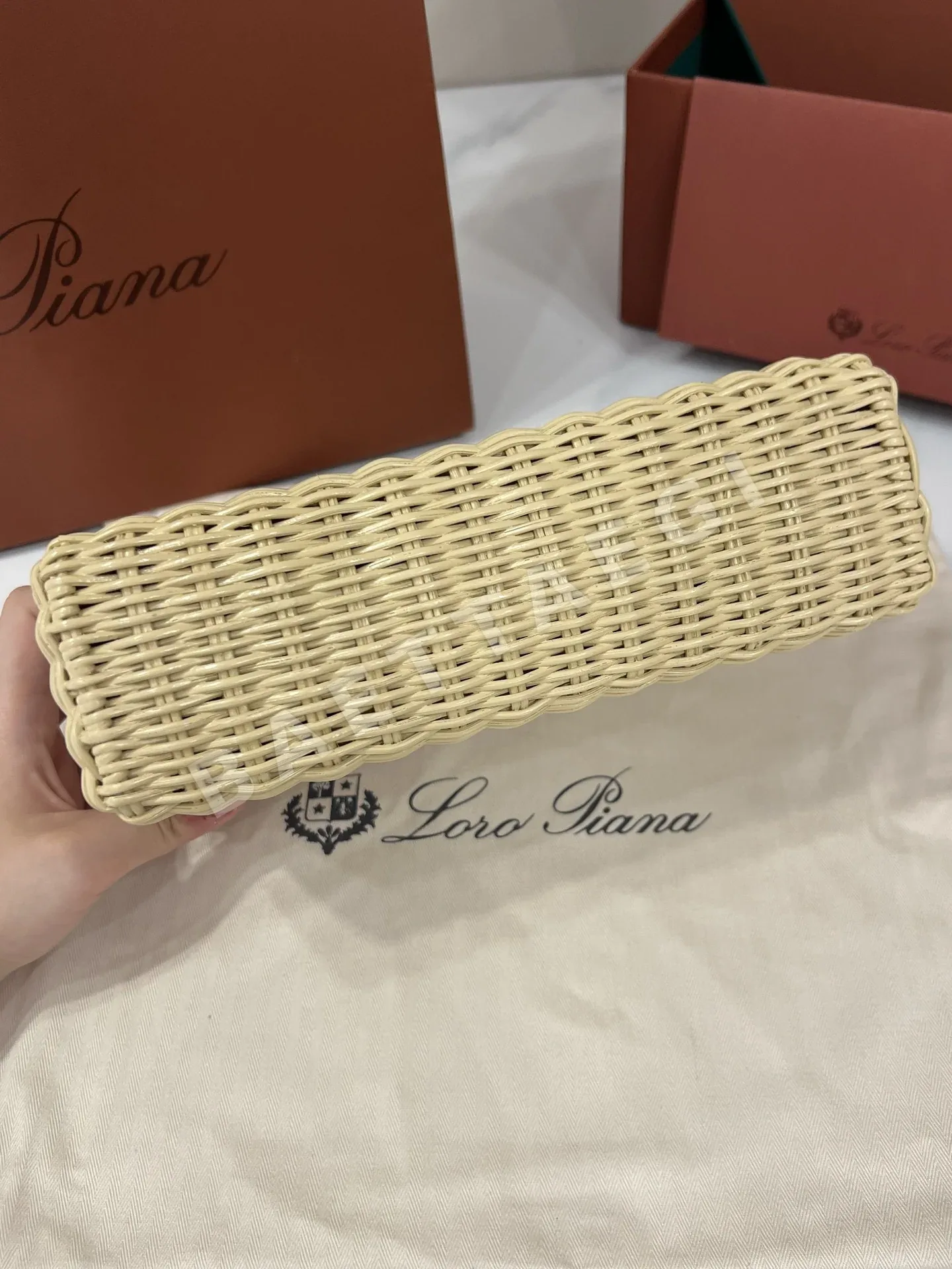 로로피아나 대나무 소가죽 패치워크 가방 상세 이미지 8