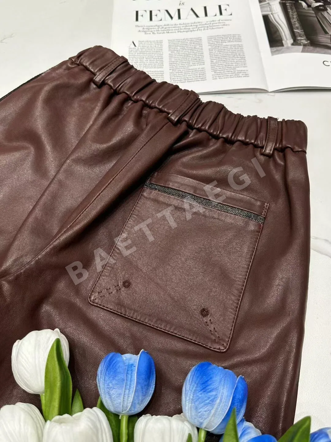 에르메스 가죽 스커트 상세 이미지 8