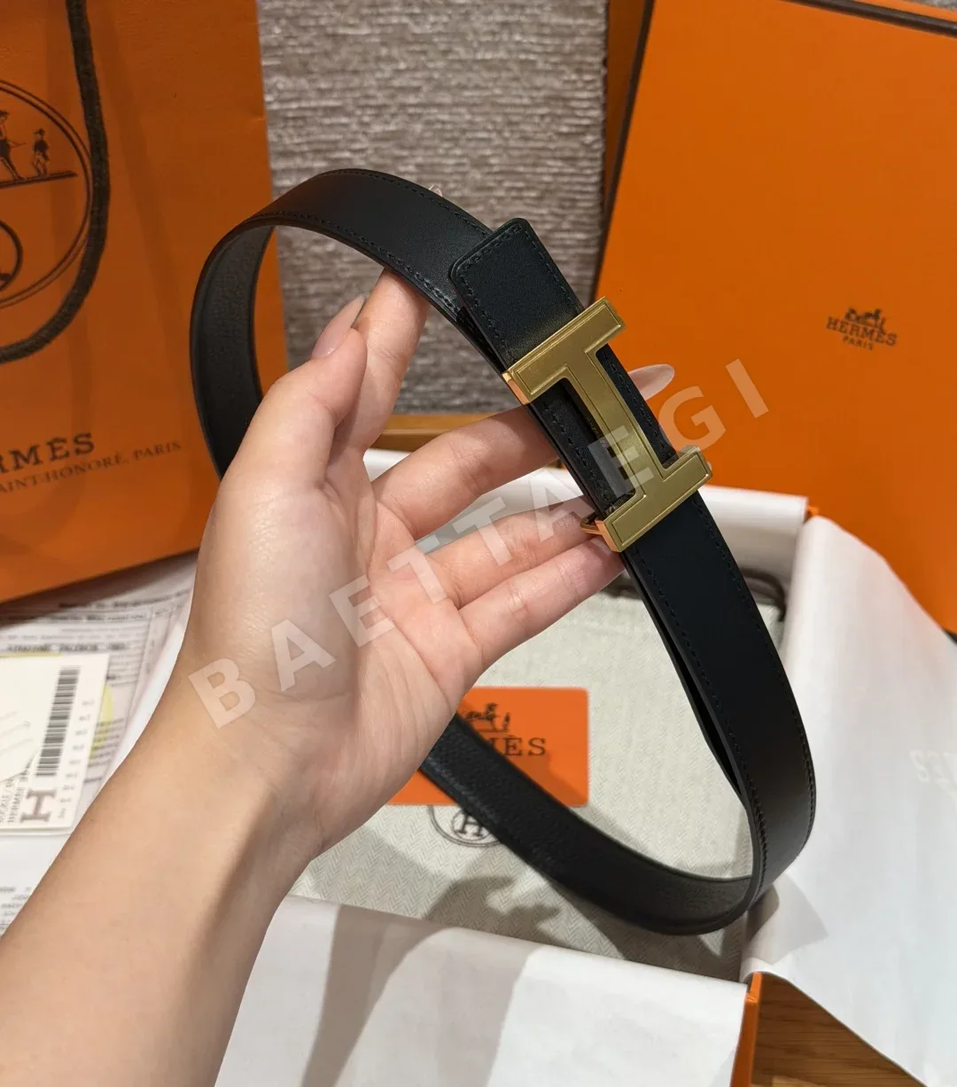 에르메스 H 버클 양면 가죽 벨트 상세 이미지 5