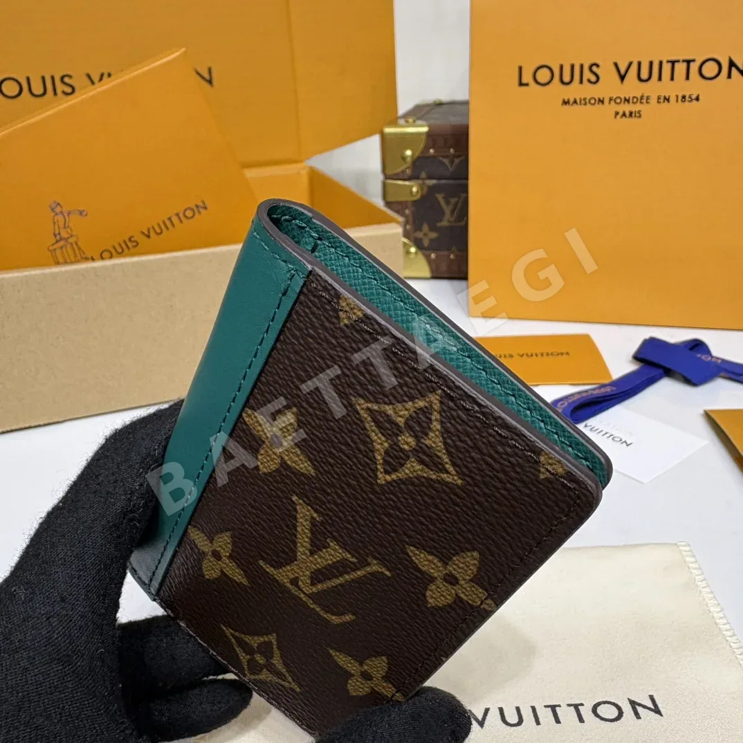 루이비통 모노그램 마카사르 포켓 카드 홀더 지갑 상세 이미지 5