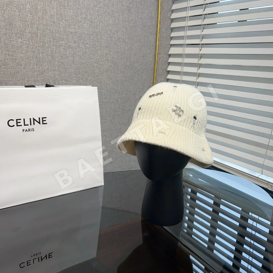 셀린느 스트라스 장식 니트 비니 모자 상세 이미지 2