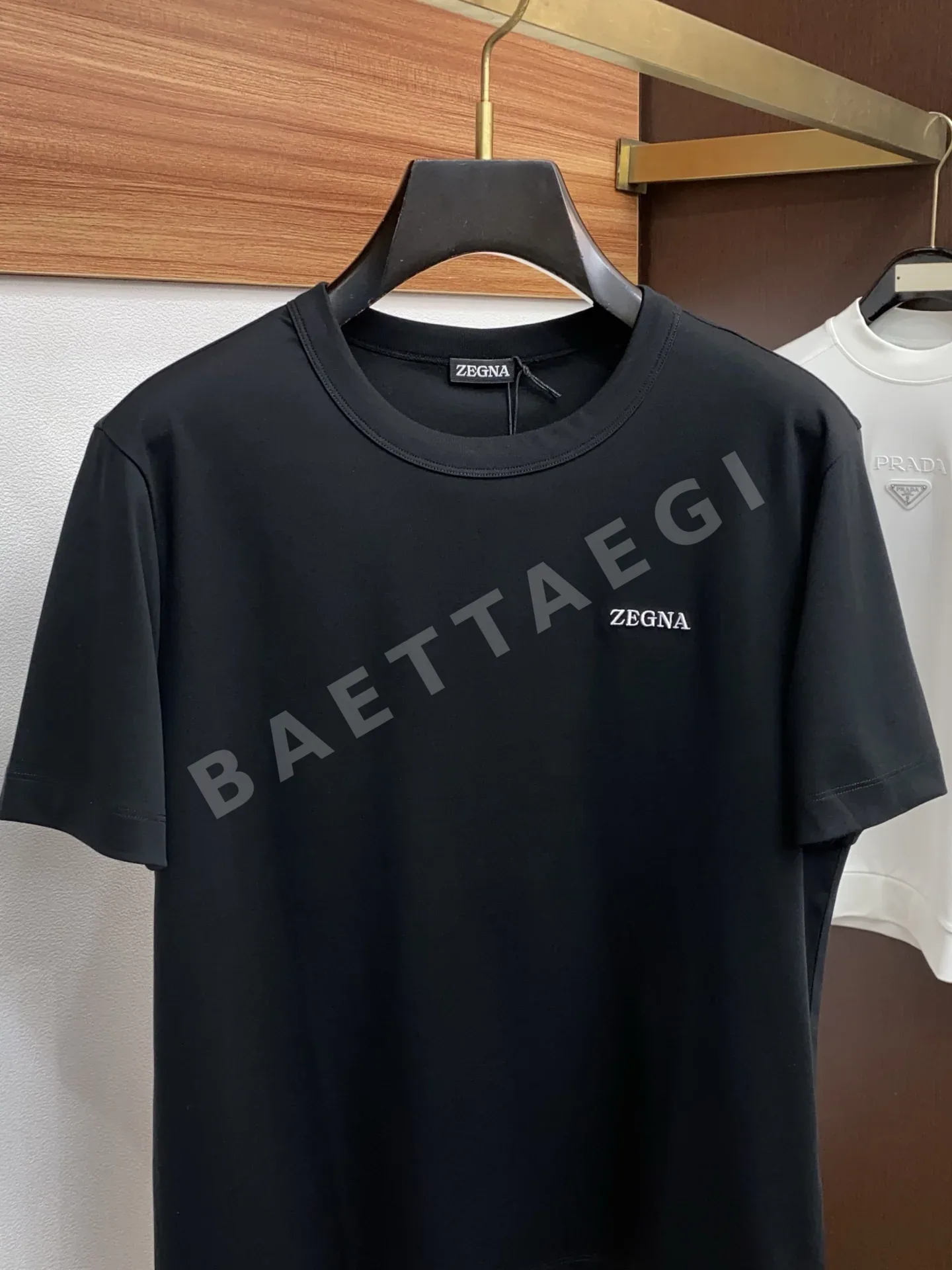 제냐 면 크루넥 남성 반팔 티셔츠 상세 이미지 2
