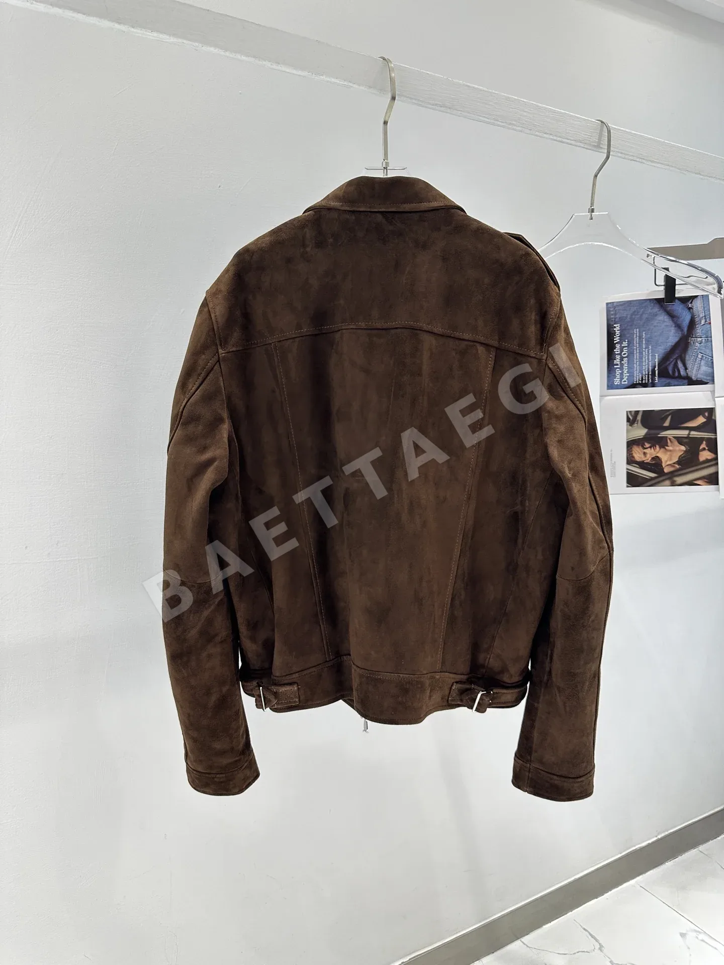 브루넬로쿠치넬리 스웨이드 시프스킨 슬림핏 남성 자켓 상세 이미지 9