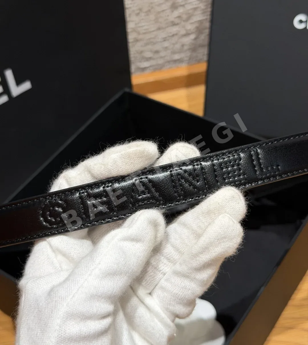 샤넬 퀼팅 램스킨 20mm 벨트 상세 이미지 9