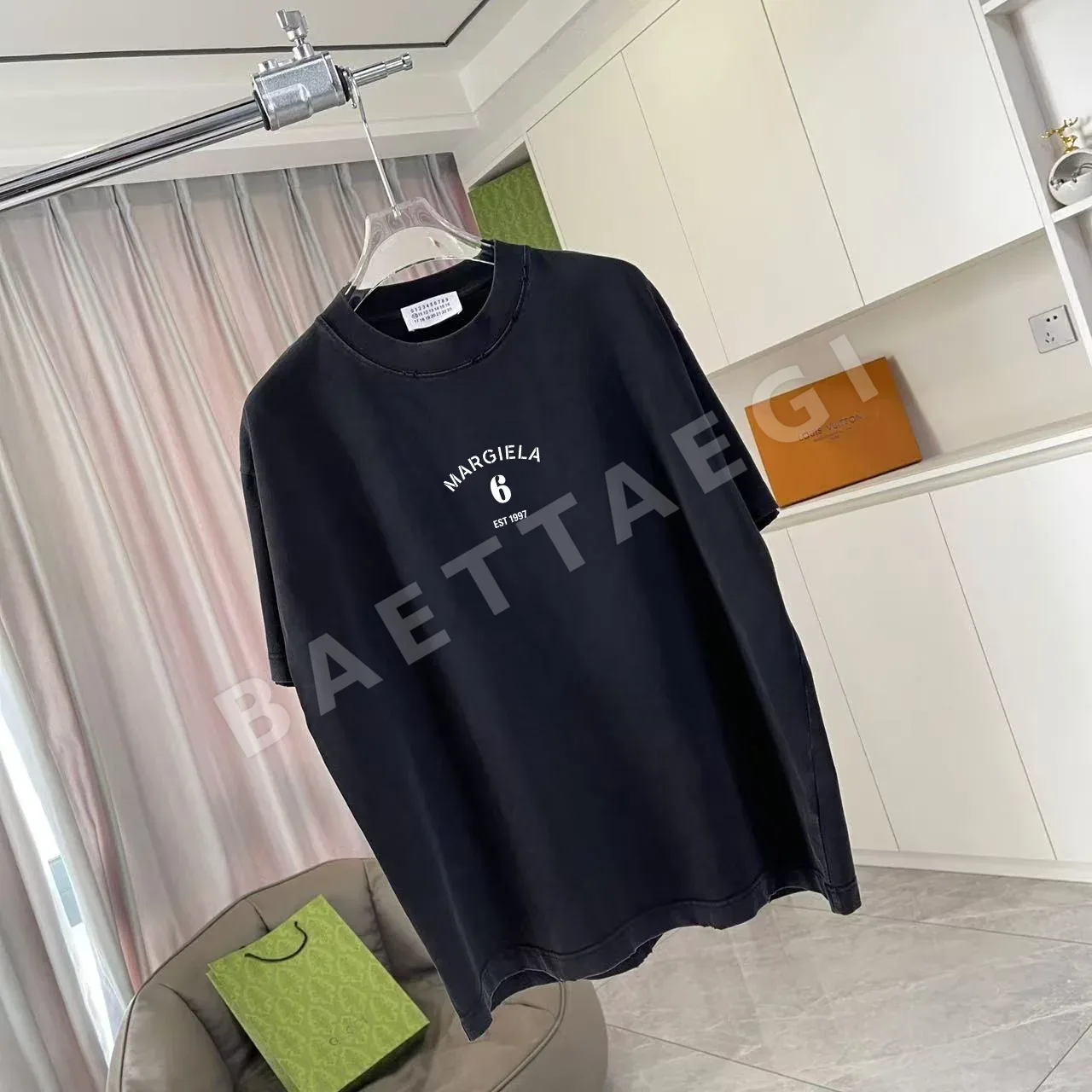 마르지엘라 데미지 가공 그라데이션 반팔 티셔츠 상세 이미지 2