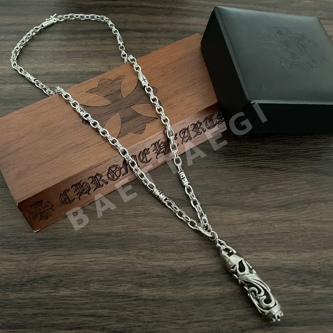 크롬하츠 레트로 등나무 꽃 펜던트 목걸이 상세 이미지 2