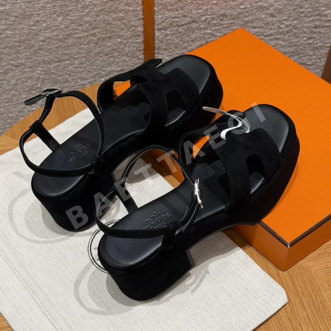 에르메스 잼30 샌들 블랙 스웨이드 상세 이미지 6