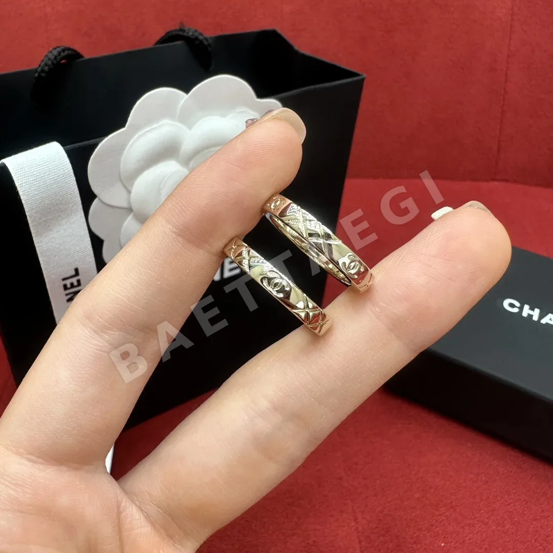 샤넬 쓰리인원 더블 C 장식 반지 세트 상세 이미지 7