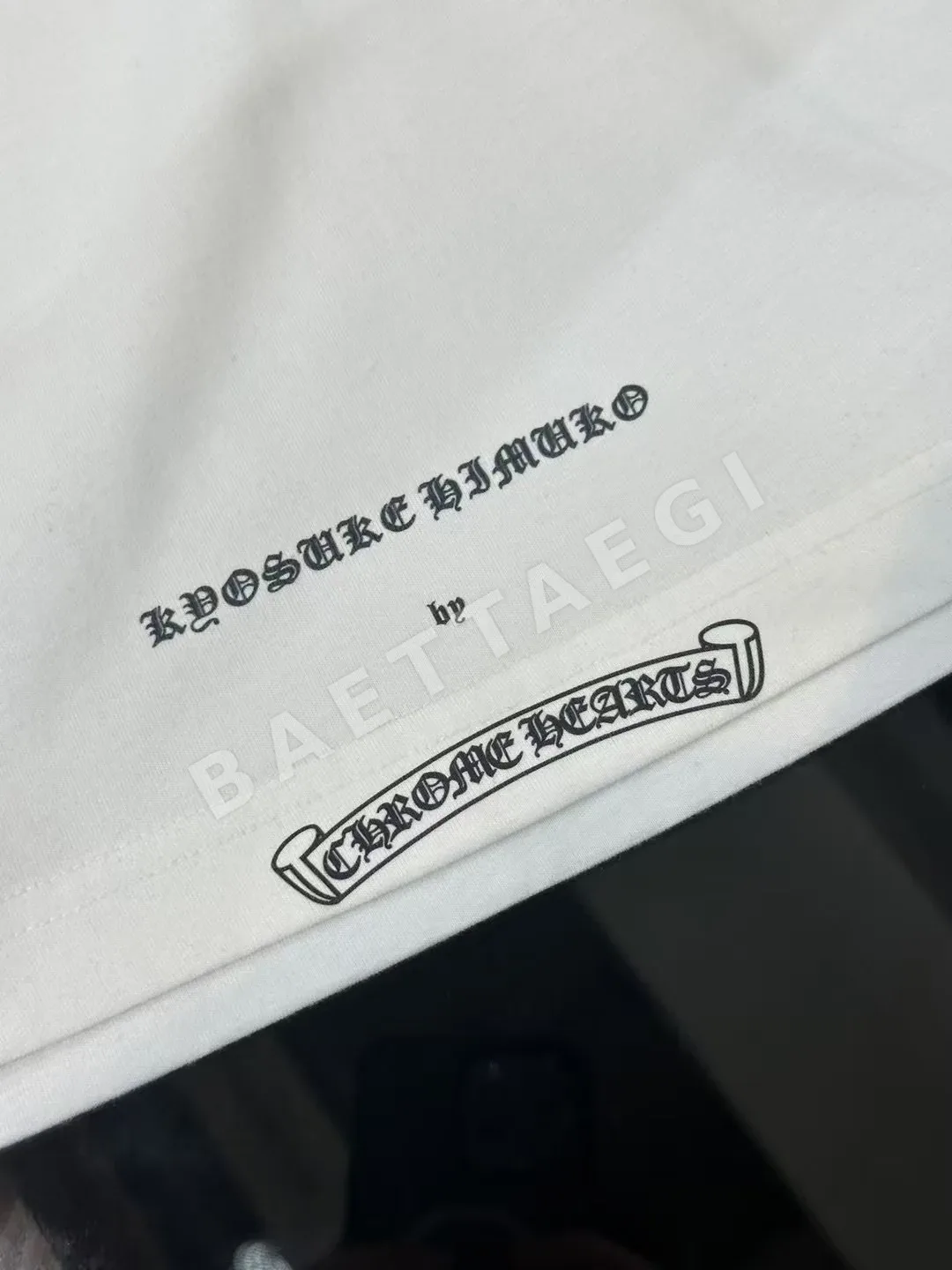 크롬하츠 남성 220 g 플리스 반팔 티셔츠 상세 이미지 6