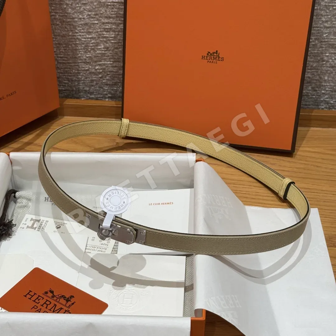 에르메스 앱송 카프스킨 캠버스 켈리 버클 벨트 상세 이미지 5