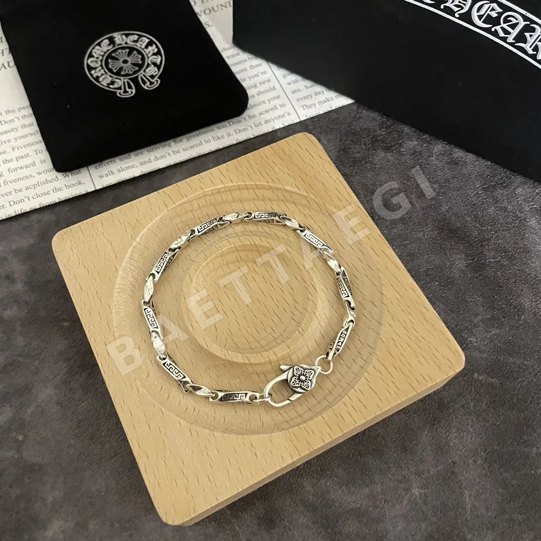 크롬하츠 클래식 레트로 패치워크 레터 팔찌 61582
