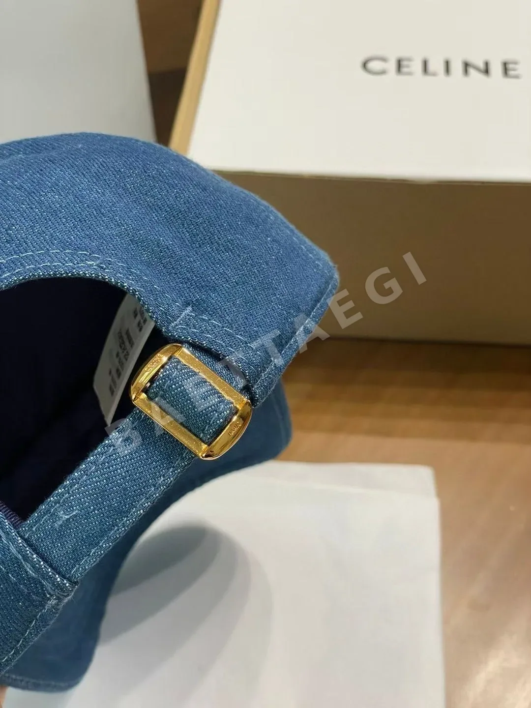 셀린느 데님 자수 캡 상세 이미지 7