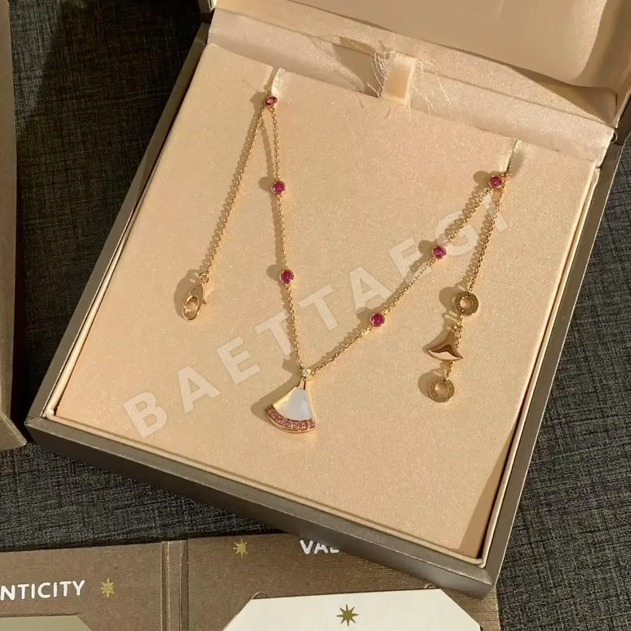 불가리 디바스드림 18K 로즈골드 루비 다이아몬드 목걸이 상세 이미지 2