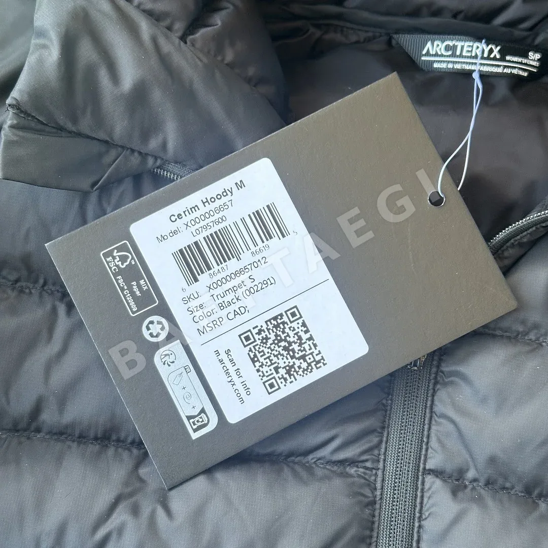 아크테릭스 [TZ] 세리움 LT 후디 자켓 퀼팅 블랙 실버 200171 Arc'teryx Cerium LT Hoody Jacket Phatasm 상세 이미지 3