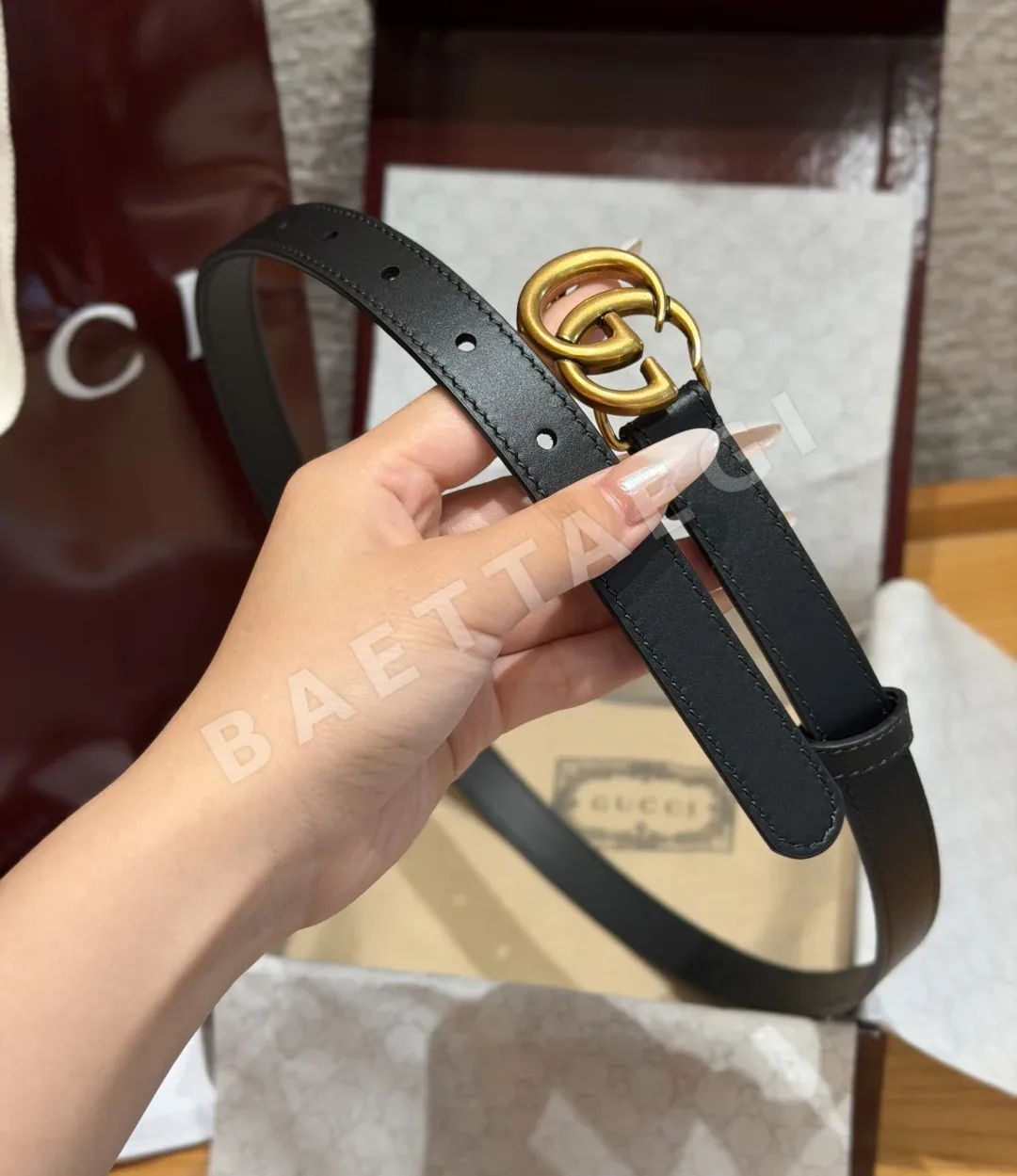 구찌 GG 마몬트 나로우 20mm 벨트 상세 이미지 3
