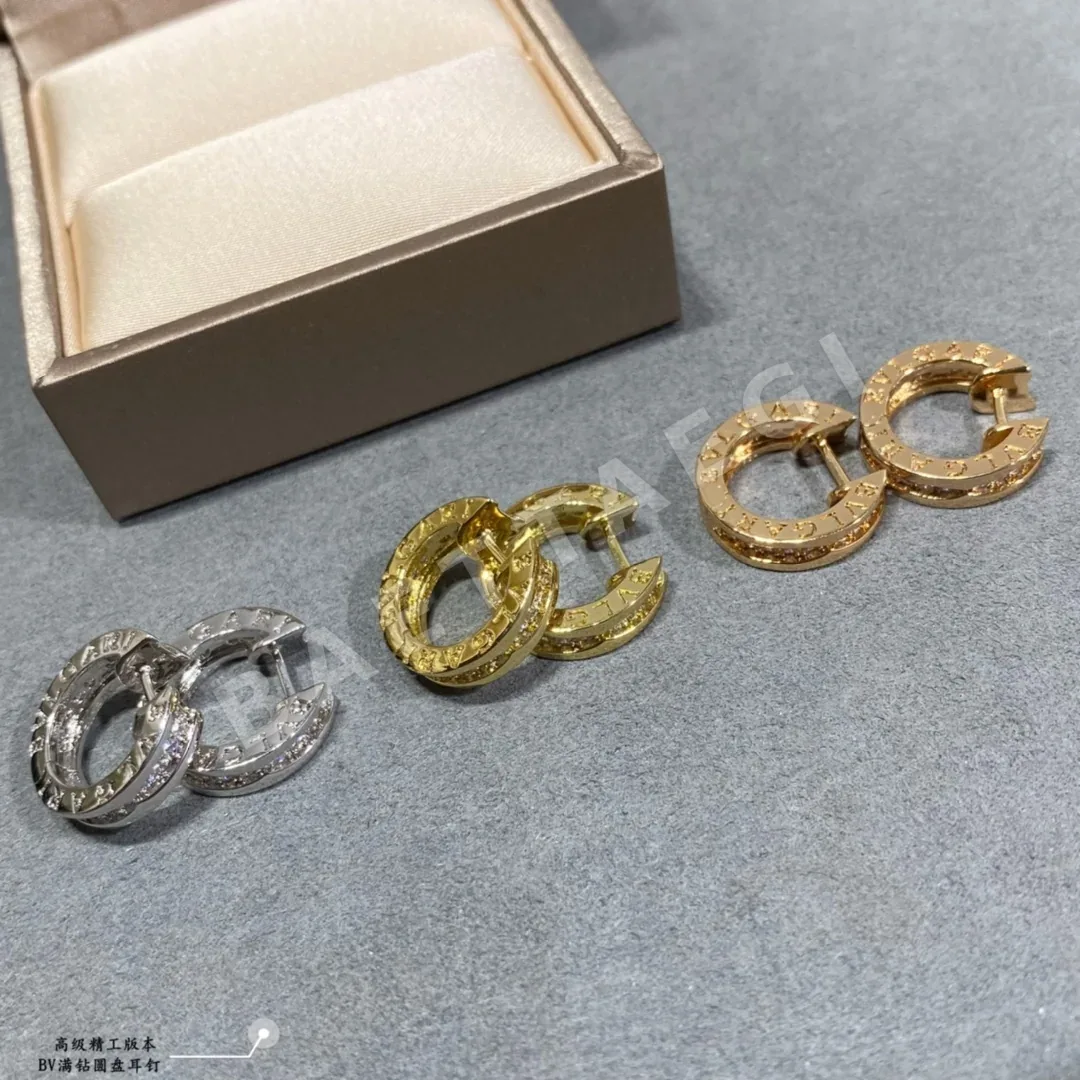 불가리 18K 골드 다이아몬드 귀걸이 상세 이미지 2