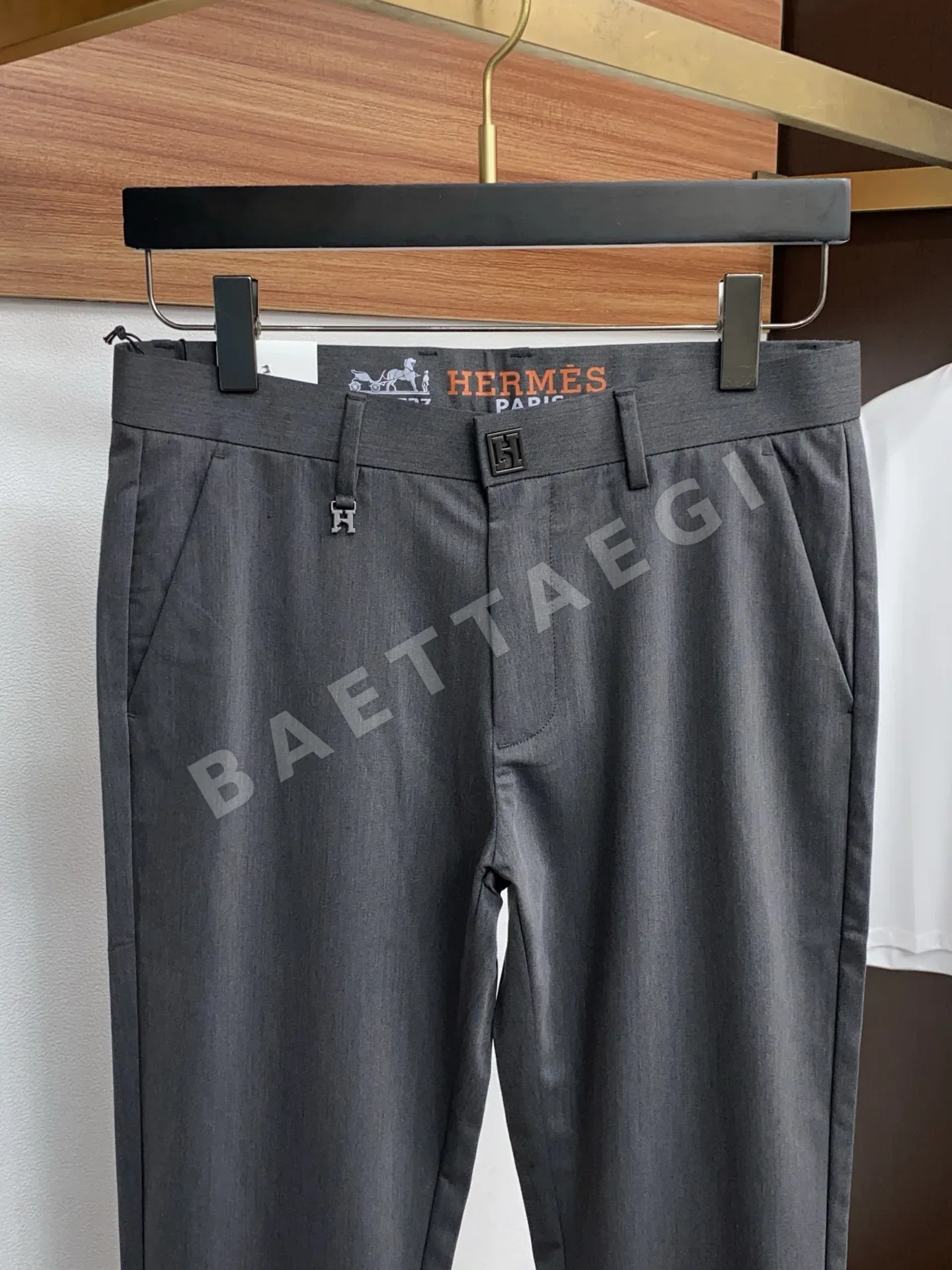 에르메스 워시 데님 캐주얼 남성 바지 상세 이미지 3