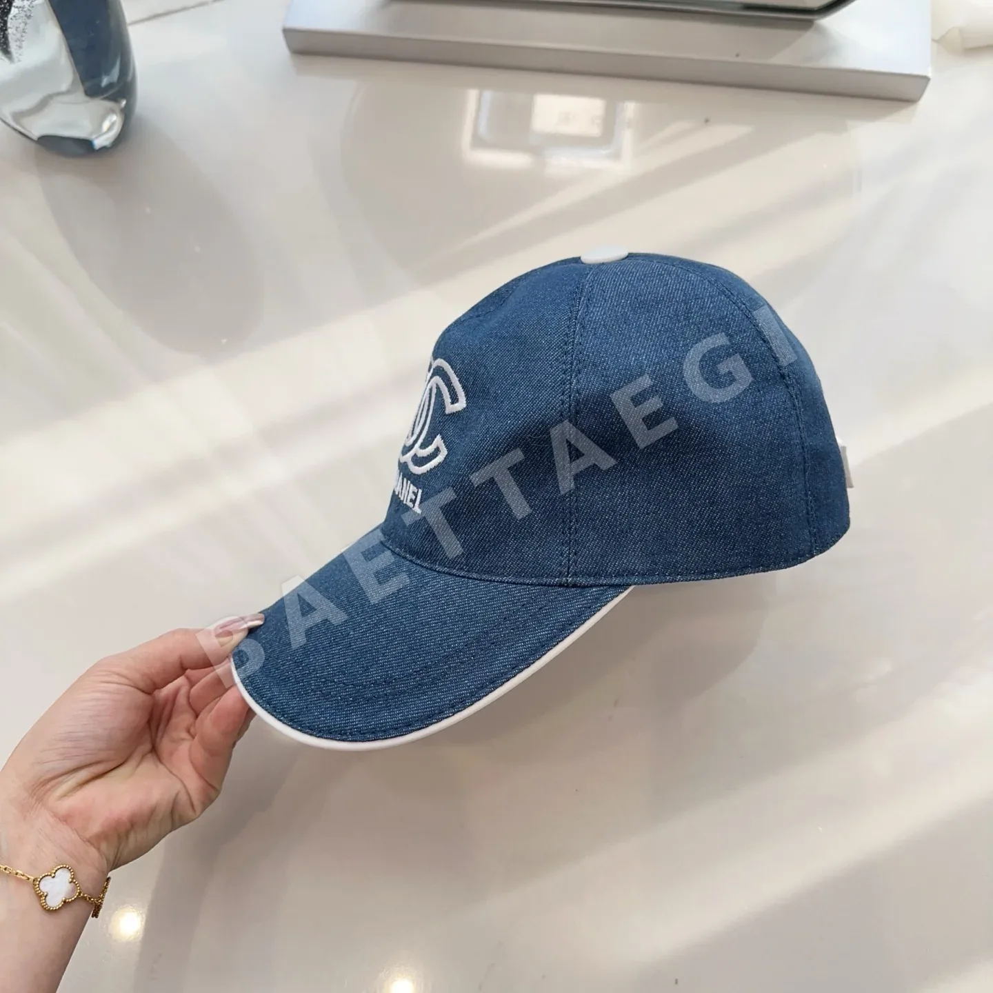 샤넬 데님 자수 야구모자 상세 이미지 5