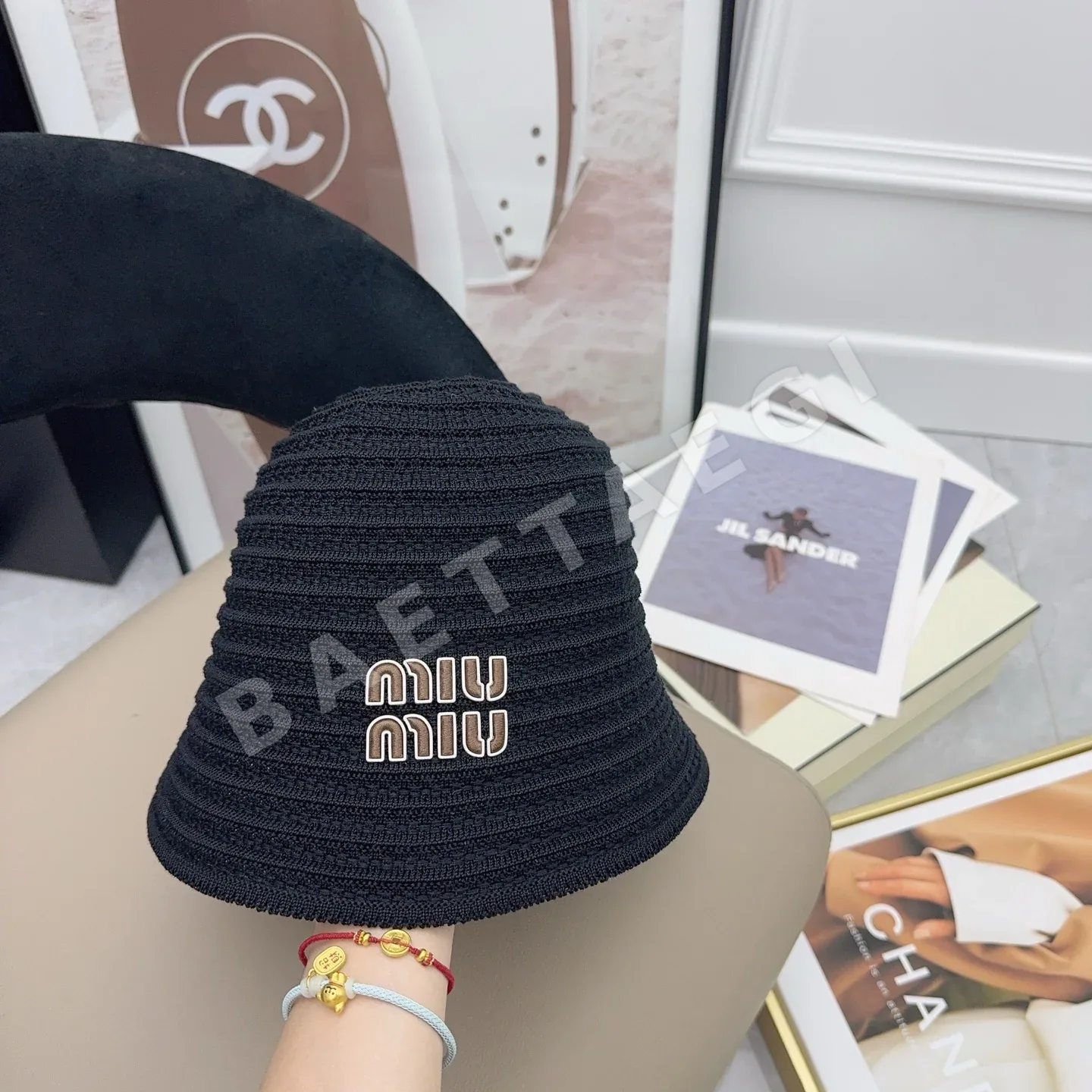 미우미우 모자 80787 Miu Miu Cap 상세 이미지 4