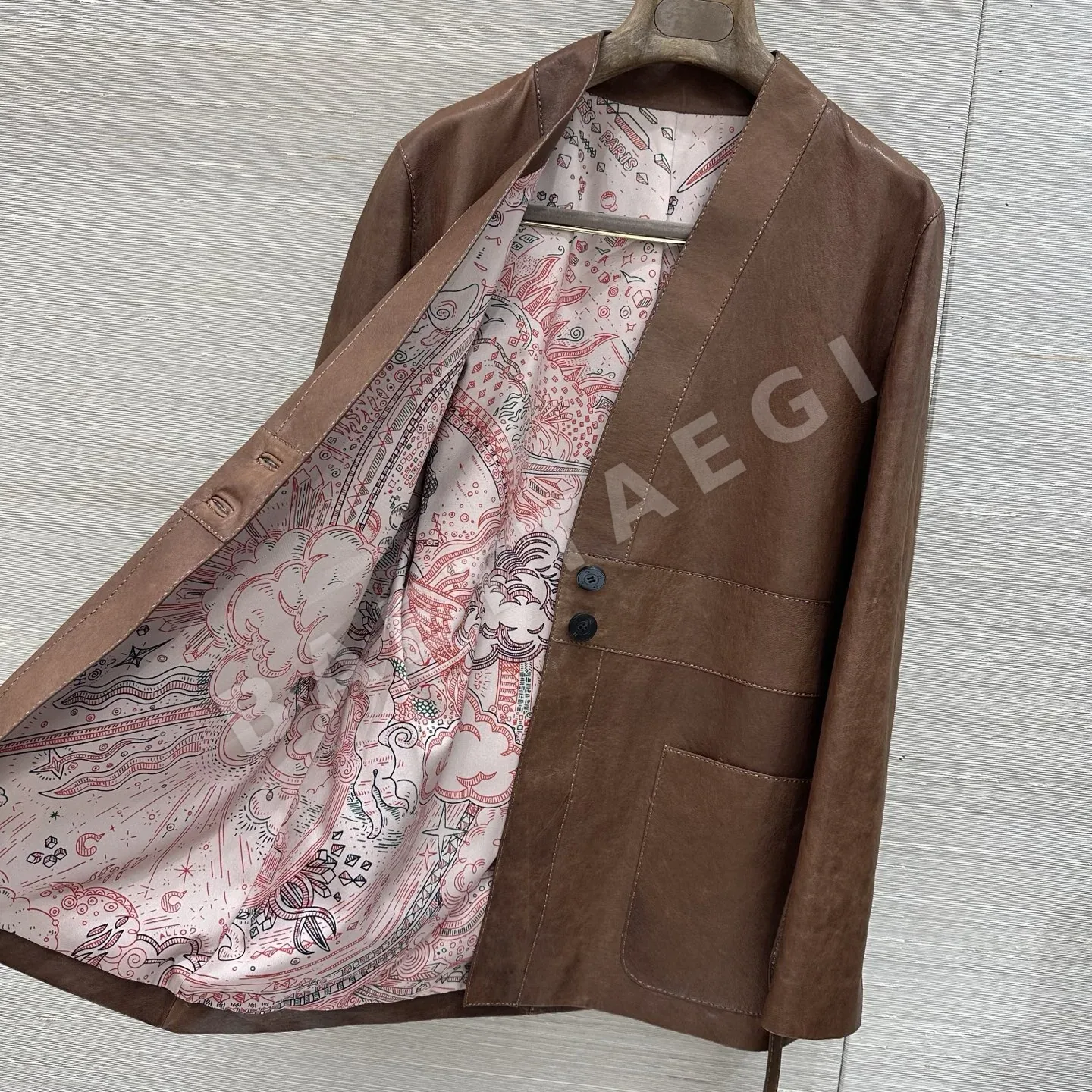 에르메스 램스킨 벨트 여성 자켓 상세 이미지 8