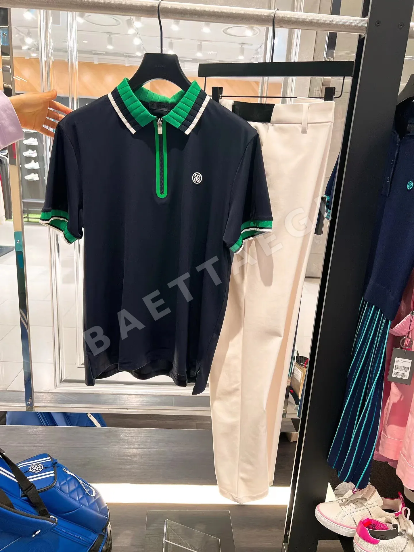 지포어 남성 하프 지퍼 반팔 티셔츠 153364
