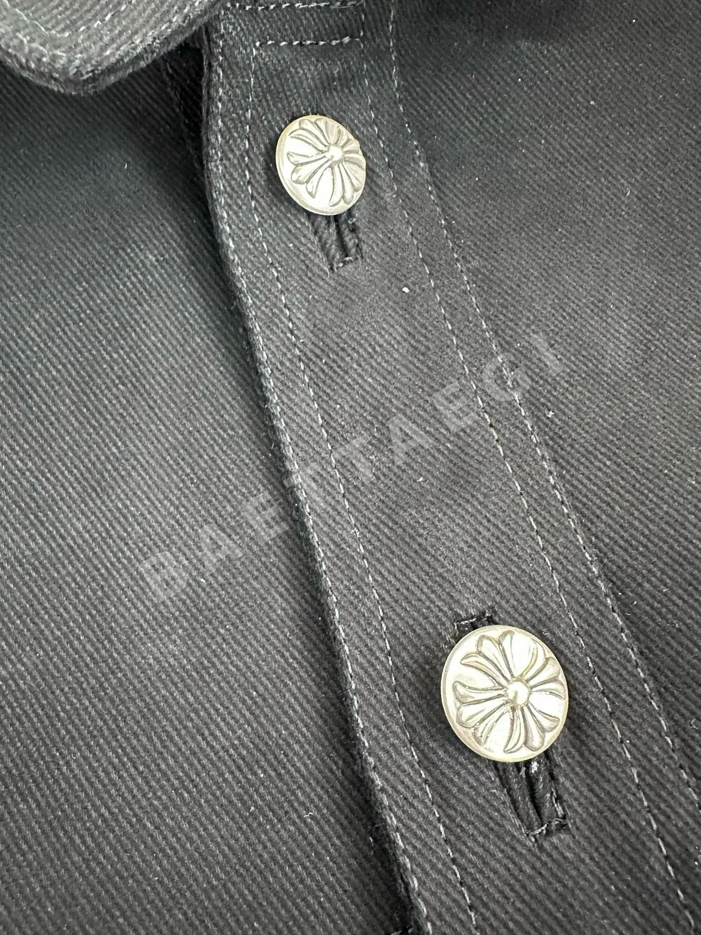 크롬하츠 블랙 트윌 데님 남성 자켓 상세 이미지 6