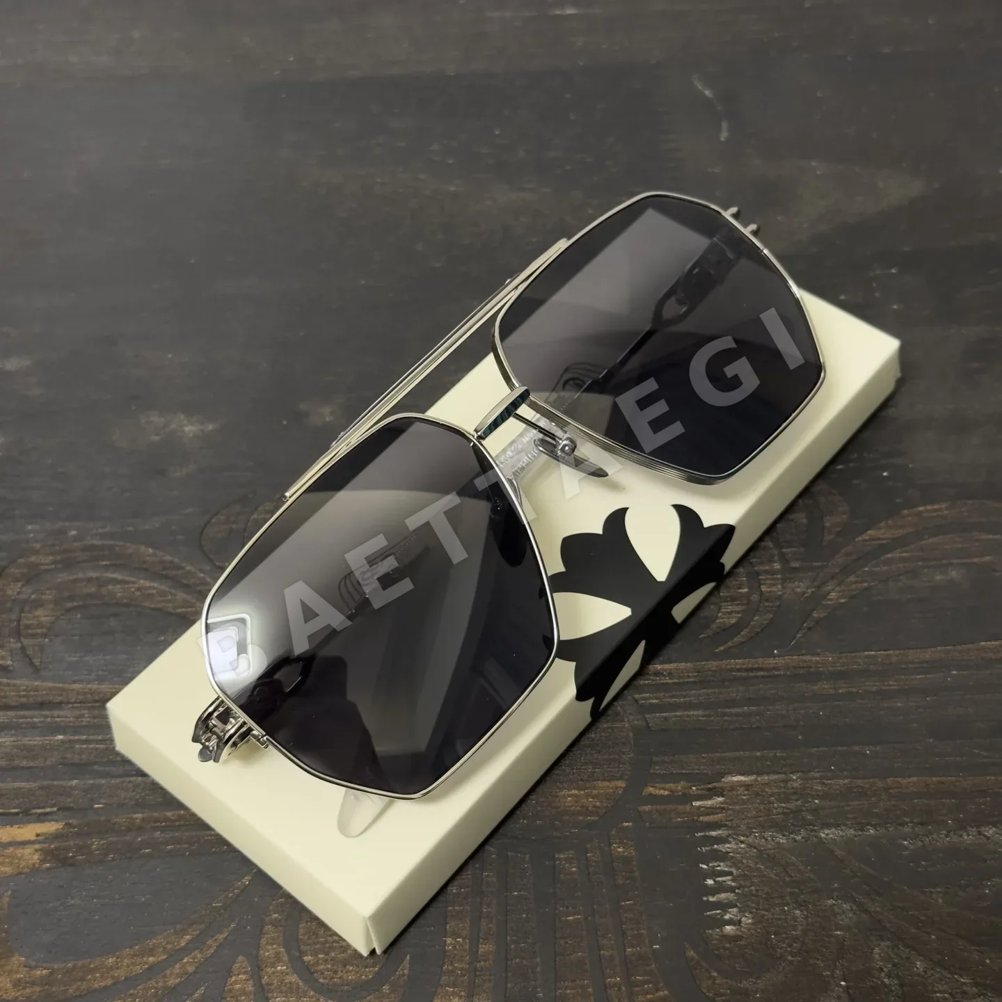 크롬하츠 925 실버 대형 스퀘어 선글라스 상세 이미지 3