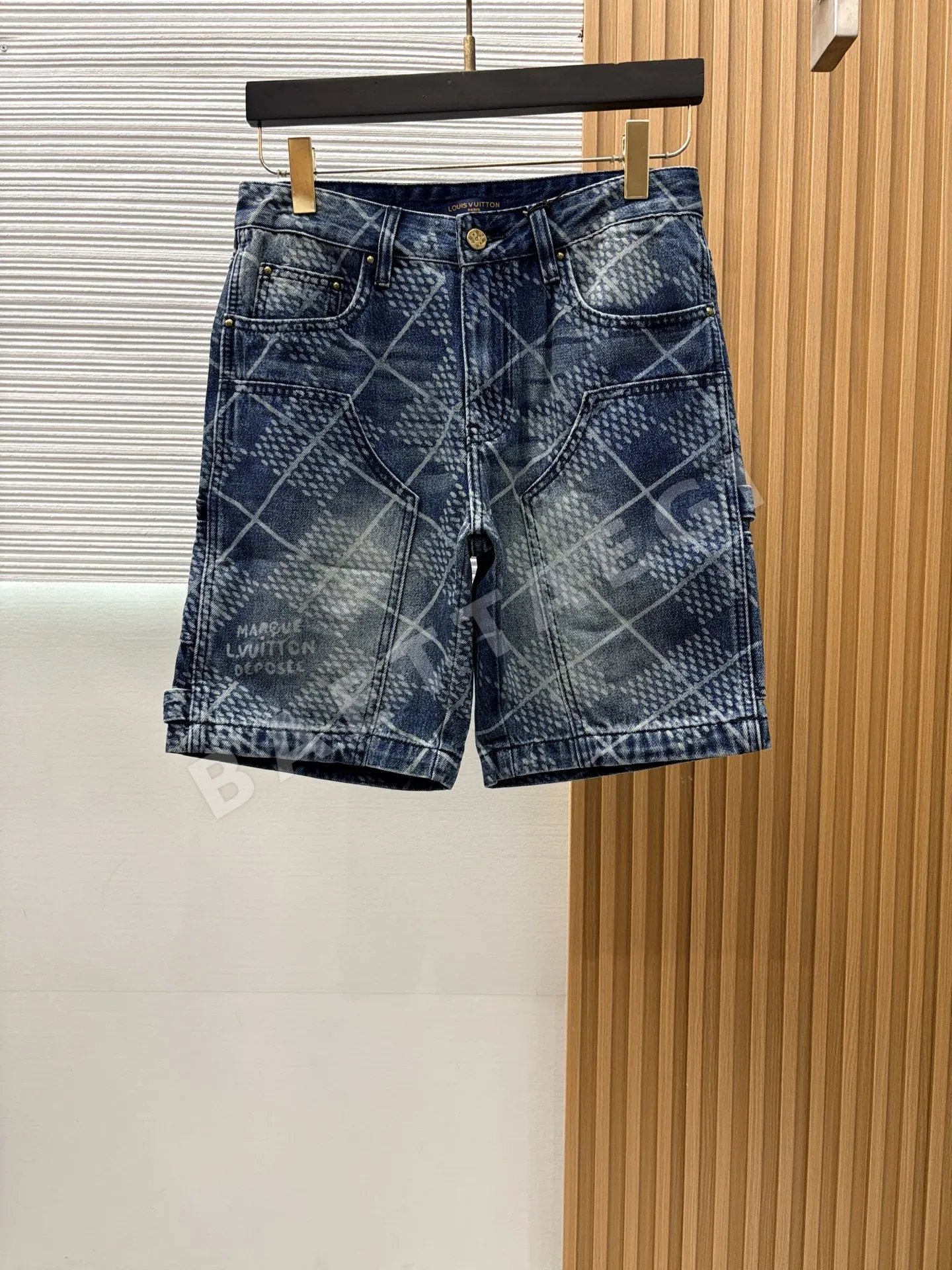 루이비통 데님 슬림핏 남성 반바지 65794