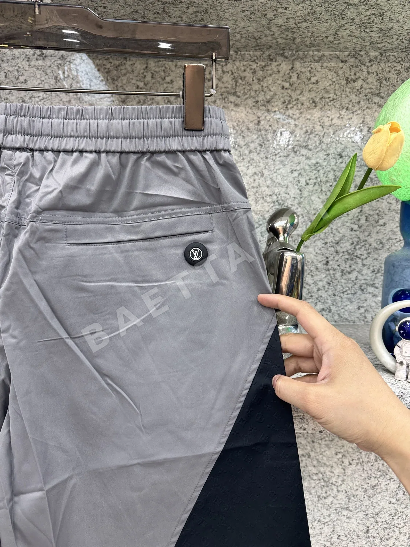 루이비통 남성 린넨 반바지 상세 이미지 6
