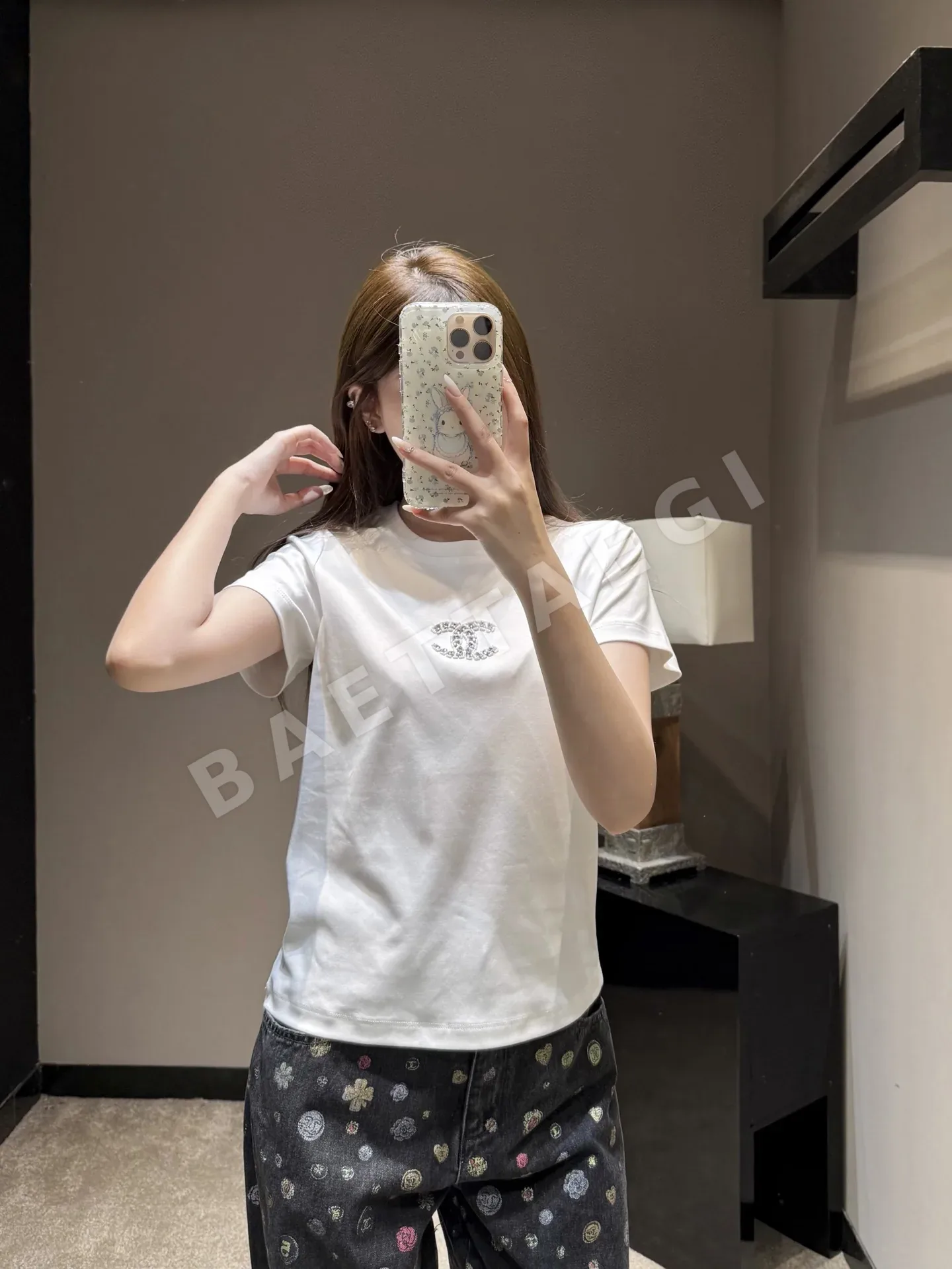 샤넬 더블 C 비즈 크루넥 반팔 티셔츠 상세 이미지 9