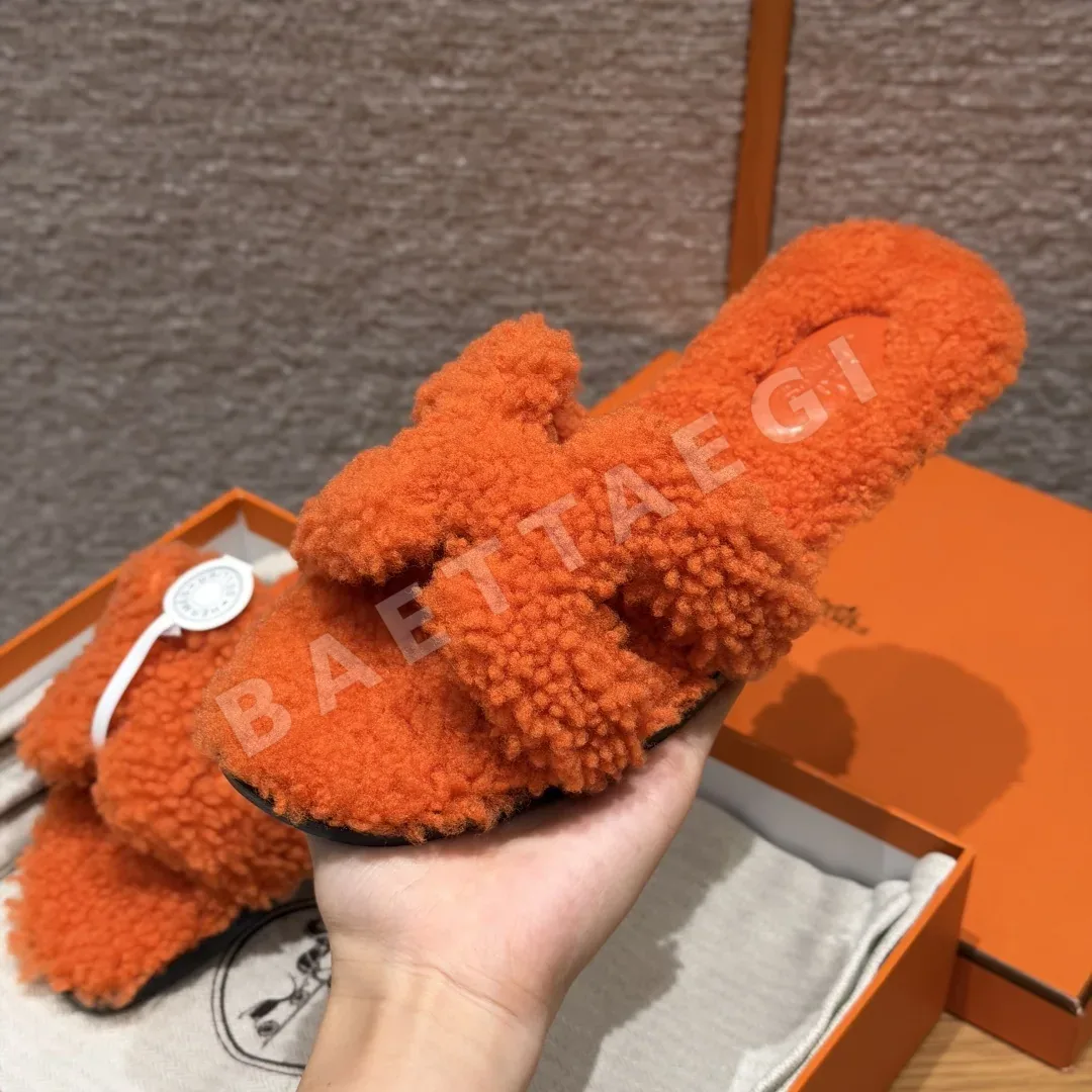 에르메스 오란 샌들 오렌지 울 H 컷아웃 상세 이미지 2