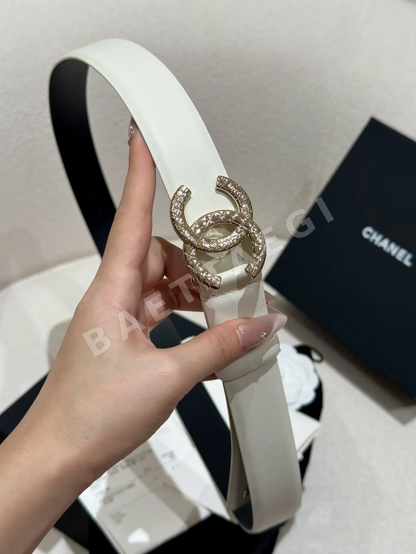 샤넬 CC 버클 가죽 벨트 상세 이미지 6