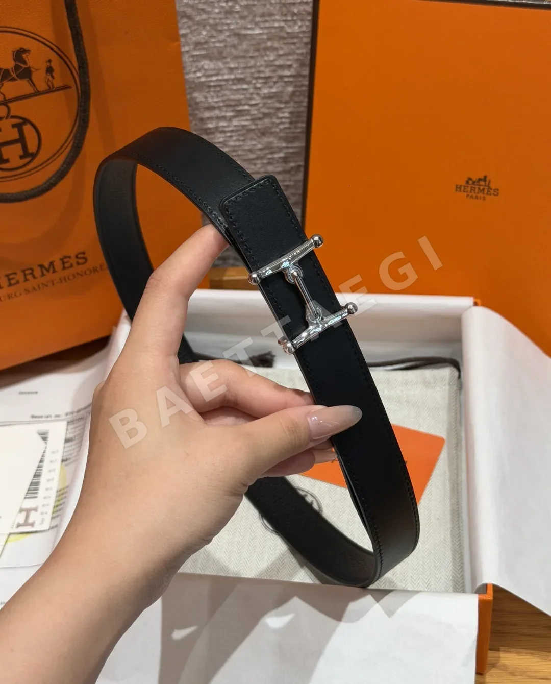 에르메스 모르스 H 리버시블 가죽 벨트 상세 이미지 5
