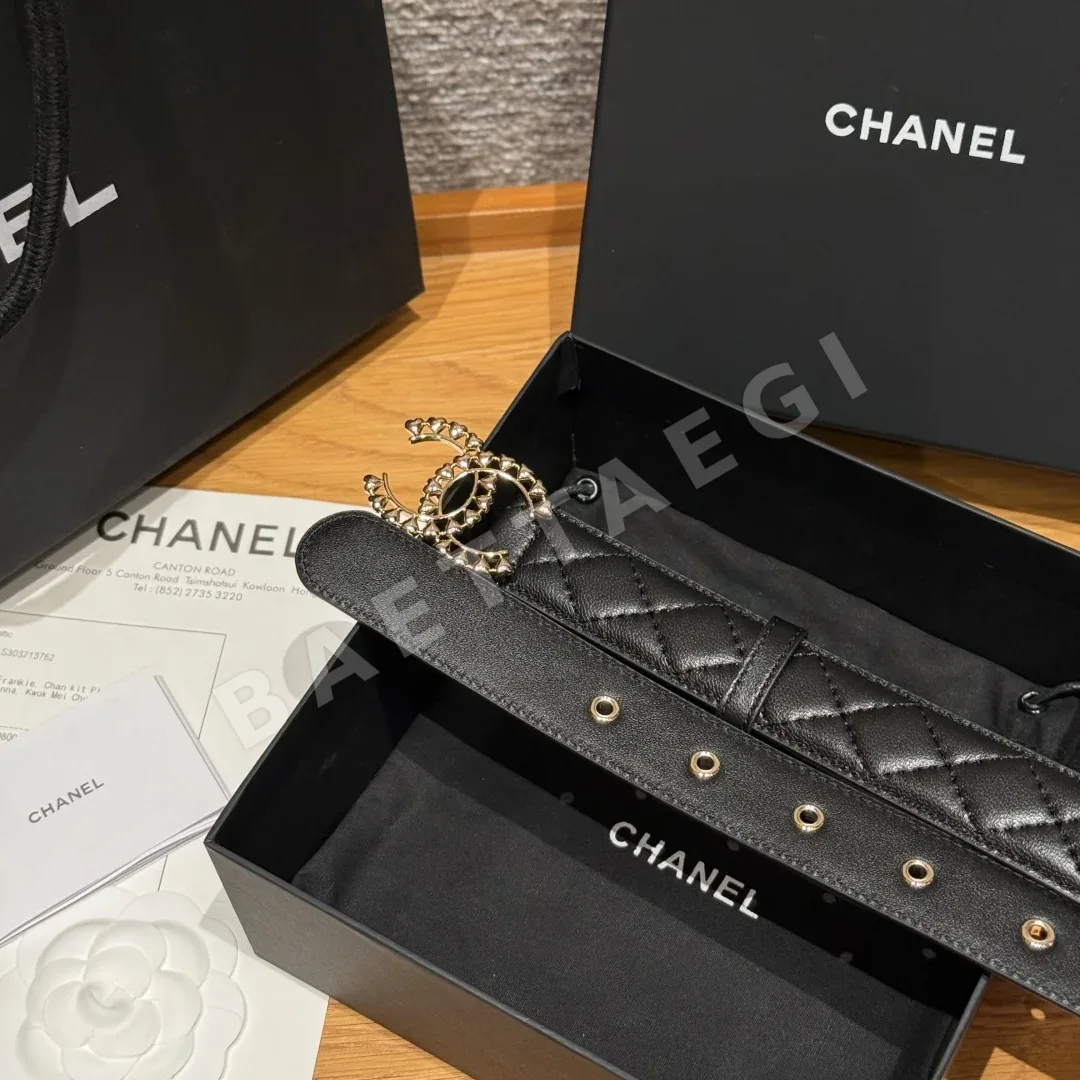 샤넬 더블 C 램스킨 벨트 상세 이미지 5