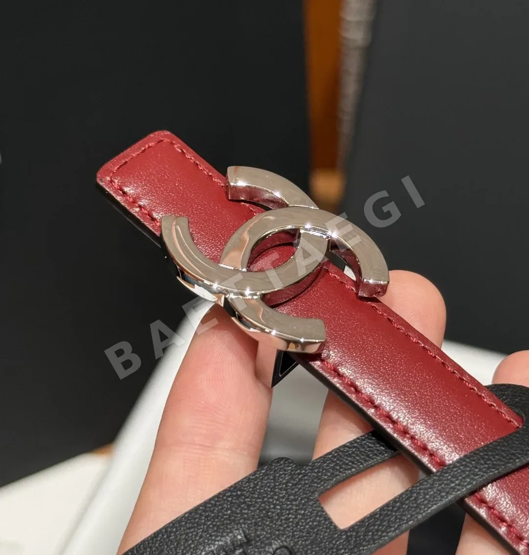샤넬 더블 C 버클 양면 가죽 벨트 상세 이미지 5