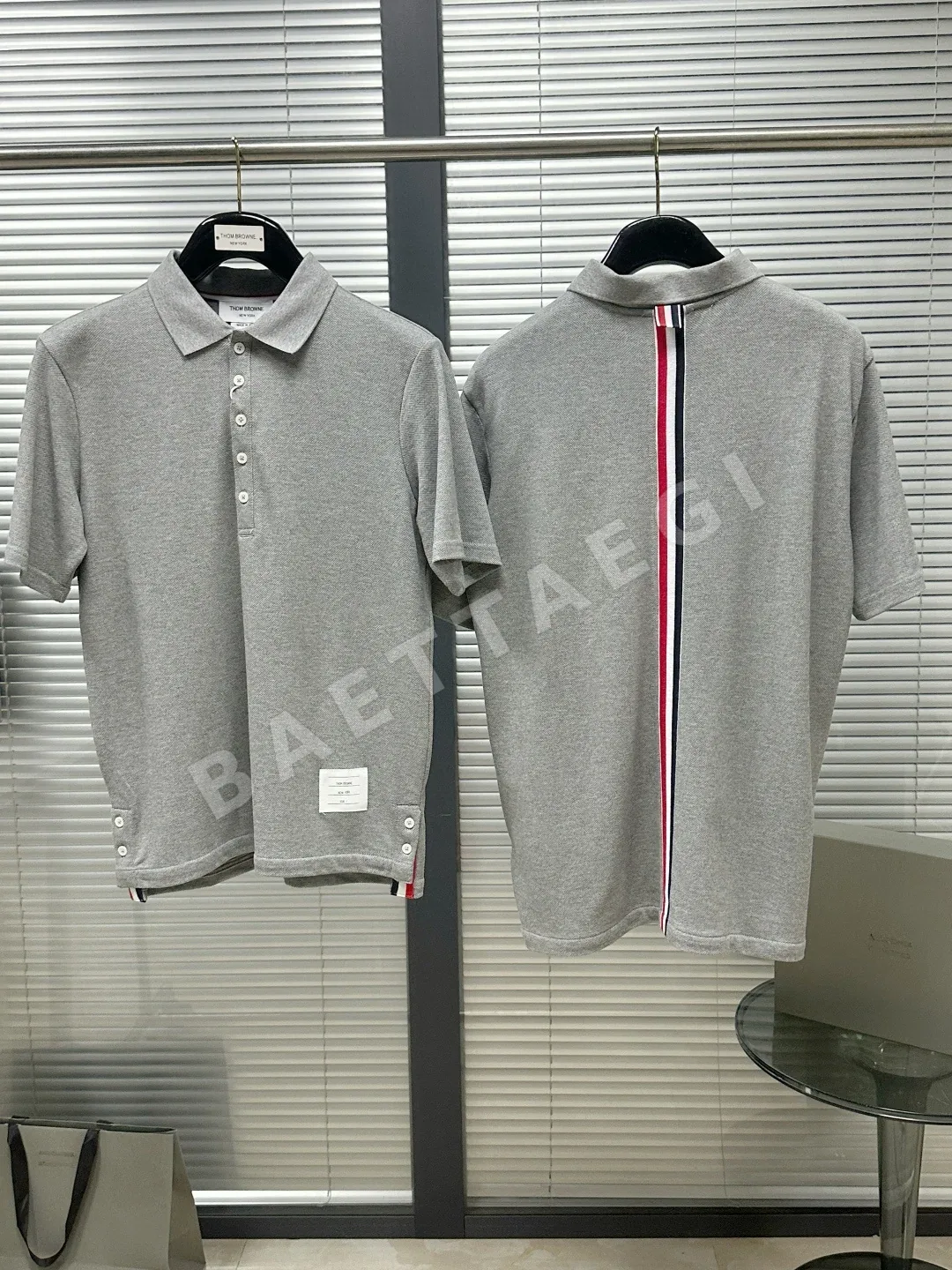 톰브라운 남성 코튼 메시 폴로 반팔 티셔츠 142864