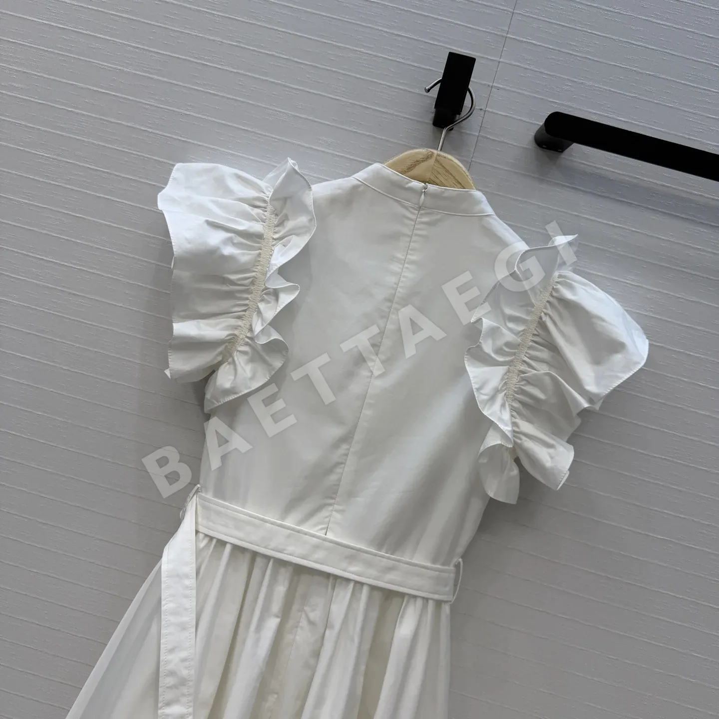디올 프릴 스탠드 카라 맥시 원피스 상세 이미지 9