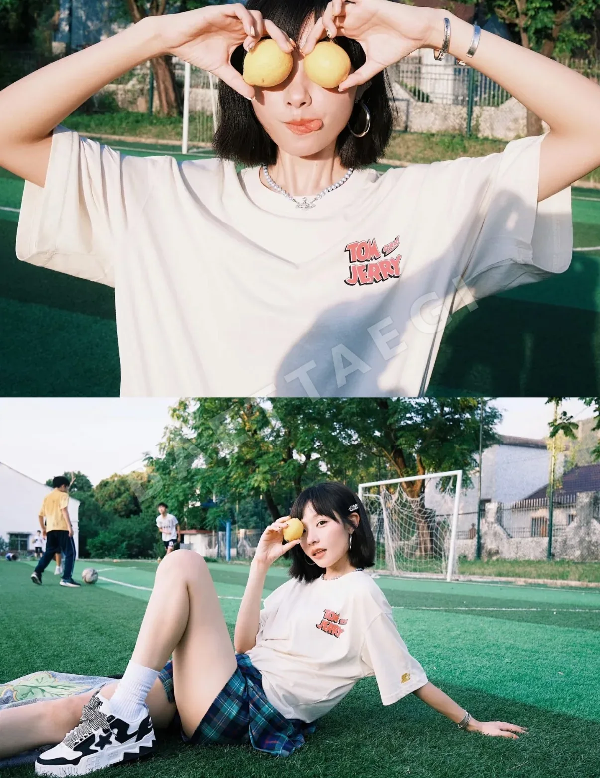 비비안웨스트우드 블루 크리스탈 큐빅 진주 목걸이 상세 이미지 9