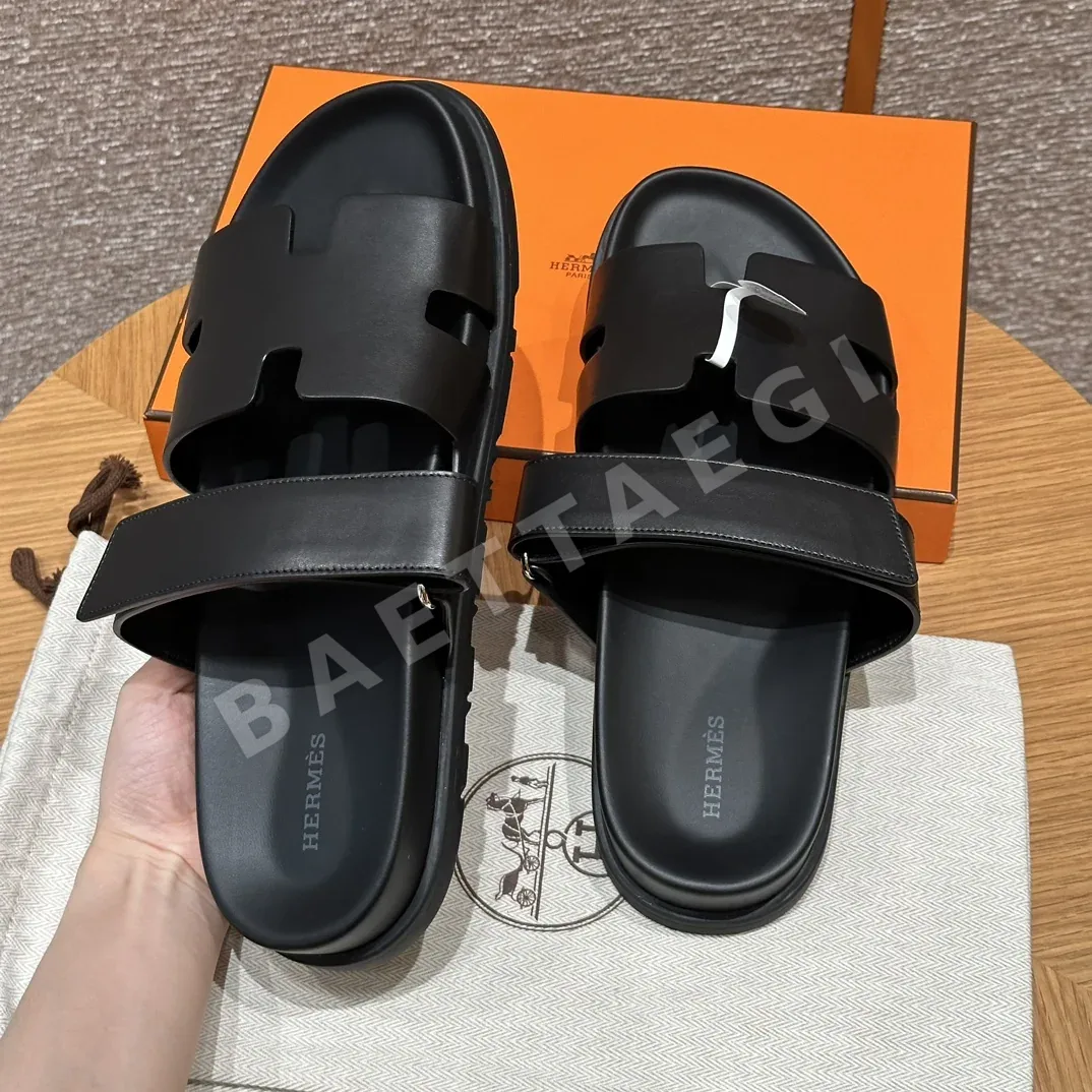 에르메스 시프레 샌들 블랙 램스킨 상세 이미지 5