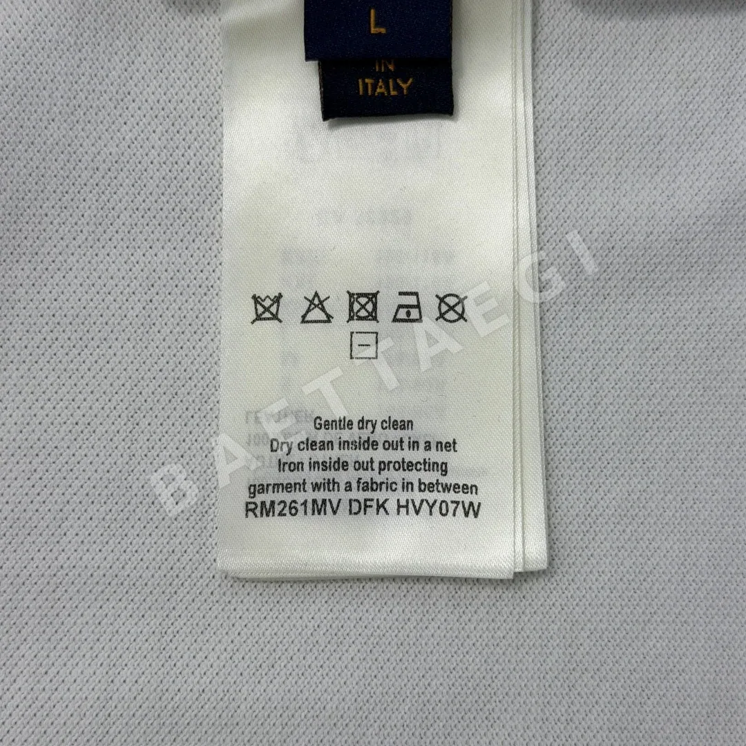 루이비통 LV 로고 코튼 반팔 폴로셔츠 상세 이미지 9