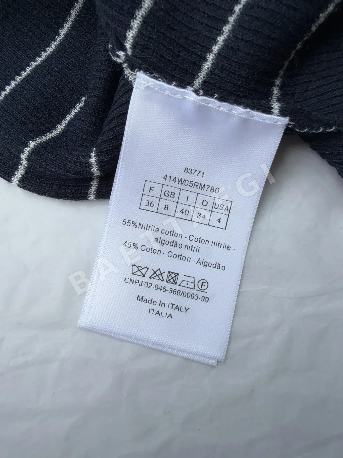 디올 컬러 블록 반팔 니트 탑 상세 이미지 8