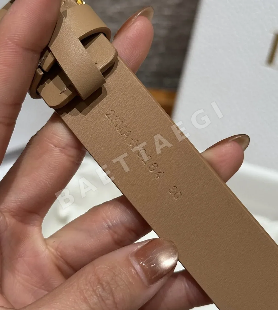 디올 미스 25mm 스무스 소가죽 벨트 상세 이미지 8