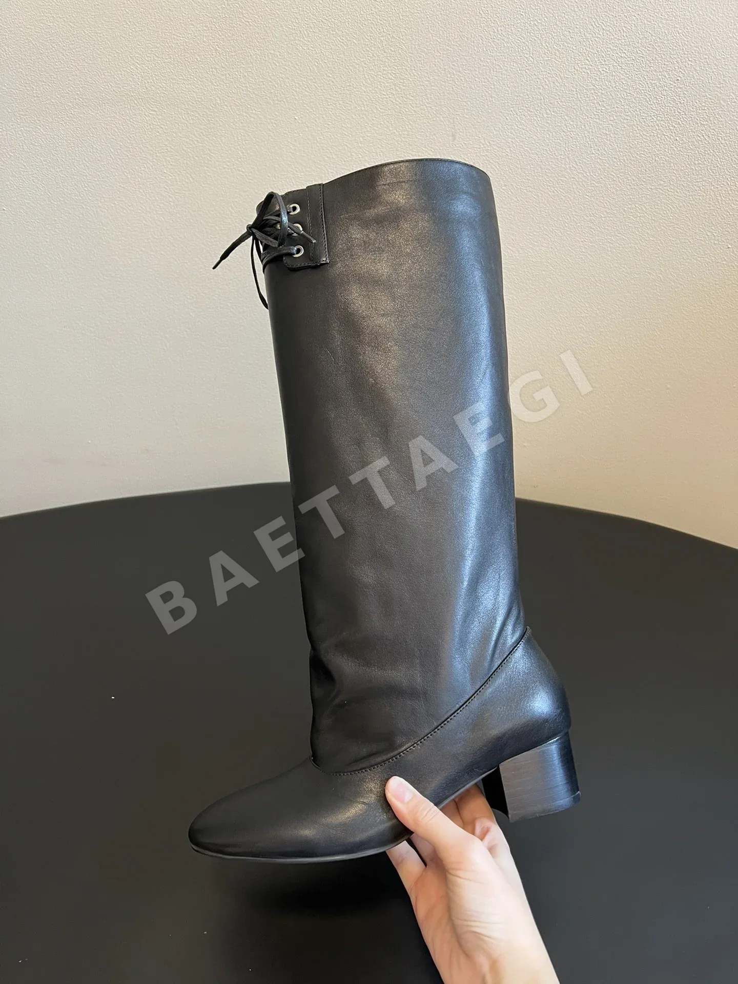 팔로마울 팔로마 울 패치워크 레이스업 로우힐 부츠 상세 이미지 5