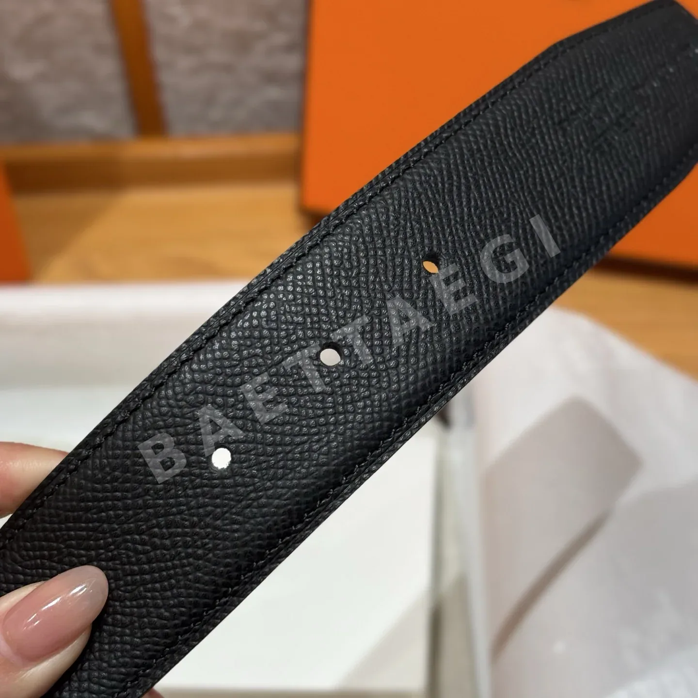 에르메스 리버시블 메탈 버클 남성 벨트 상세 이미지 9