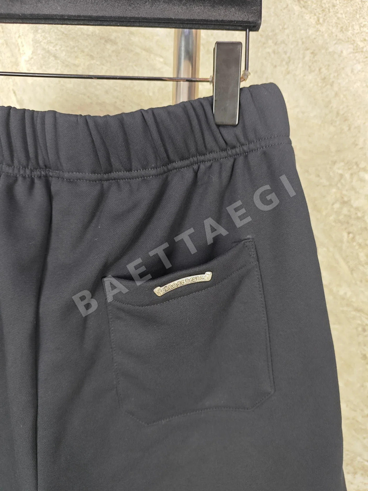 크롬하츠 3색 패치워크 램스킨 가죽 남성 반바지 상세 이미지 6