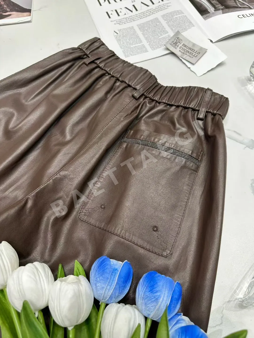에르메스 가죽 스커트 상세 이미지 9