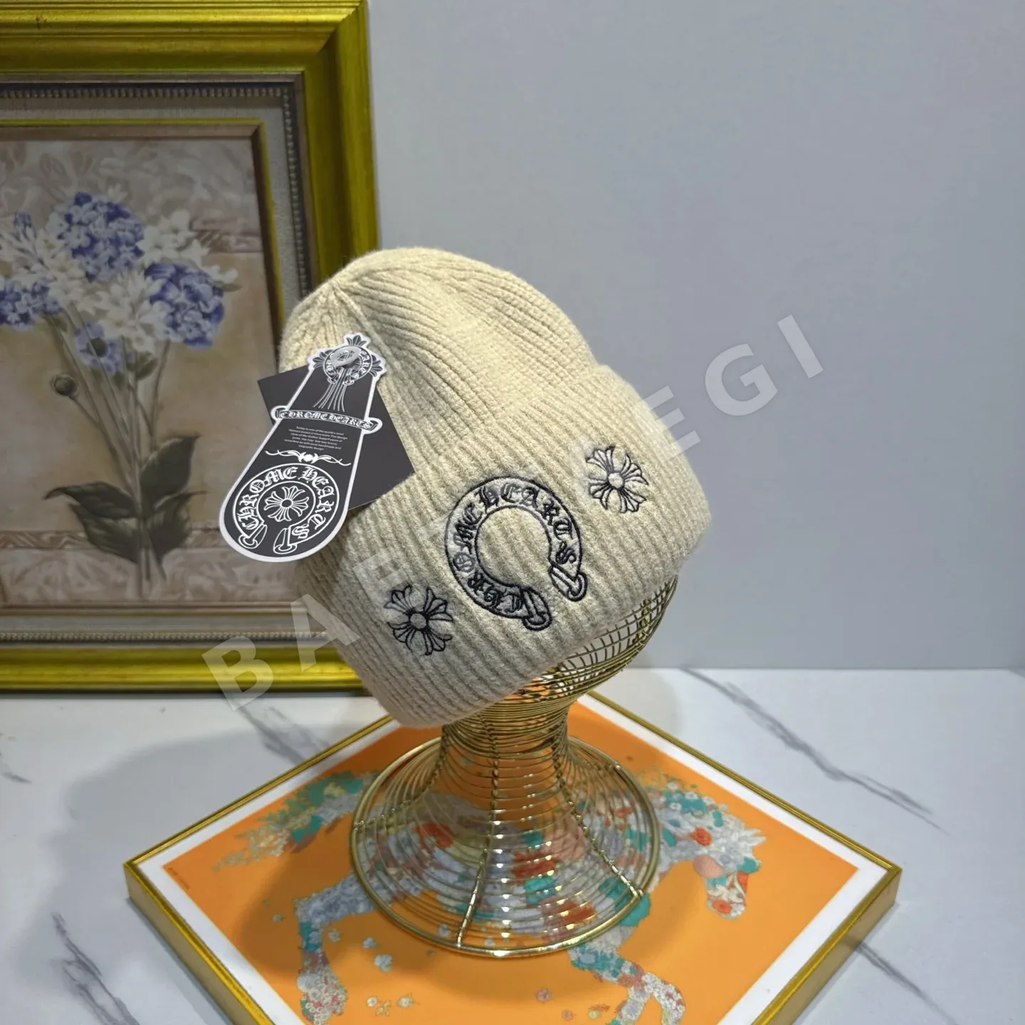 크롬하츠 크로스 니트 모자 상세 이미지 6