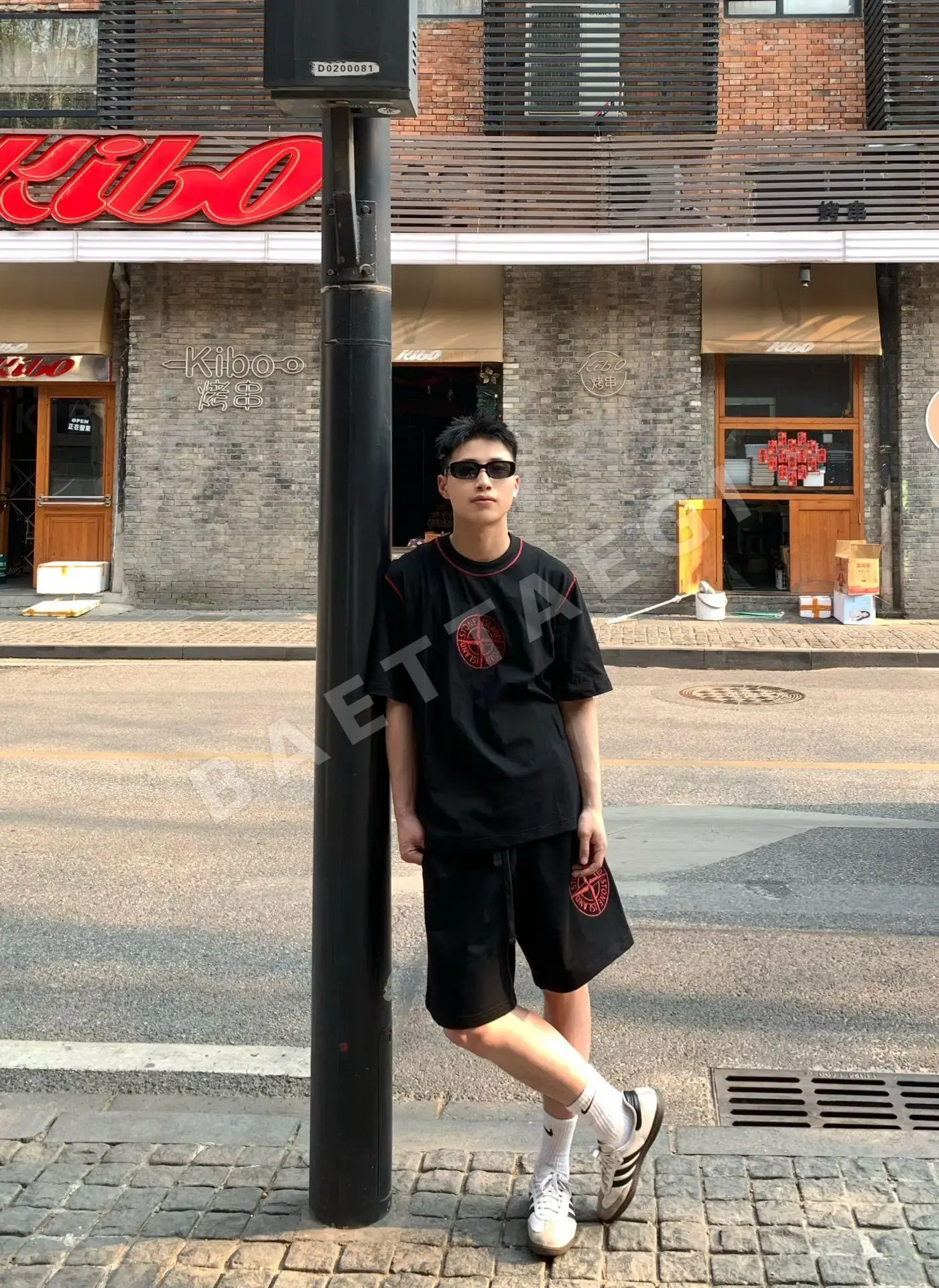 스톤아일랜드 배지 자수 슈퍼 쿨 남성 세트 상세 이미지 8