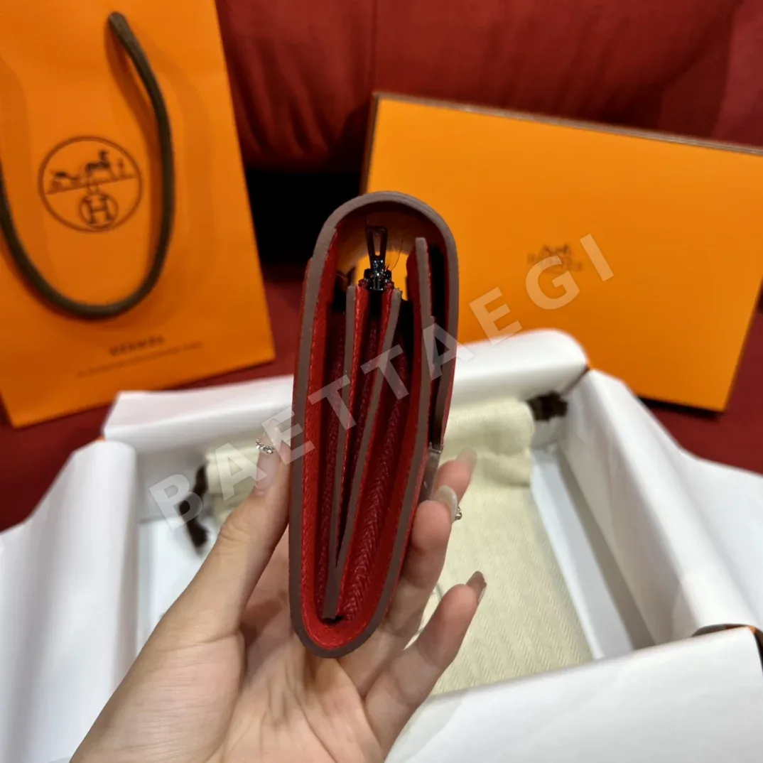에르메스 콘스탄스 엡솜 야자 프린트 숏 지갑 상세 이미지 9