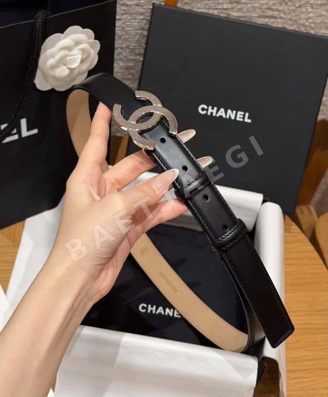 샤넬 더블 C 가죽 벨트 상세 이미지 3